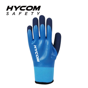 HYCOM 10G wasserdichter Acrylhandschuh mit Schaumlatexbeschichtung, Fleecefutter, schnittfester Handschuh