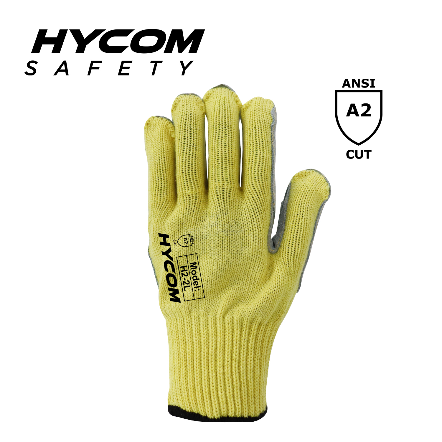HYCOM 7G ANSI 2 Schnittschutzklasse 3 Aramid-Schnittschutzhandschuhe mit Handfläche aus 100 % Rindsleder
