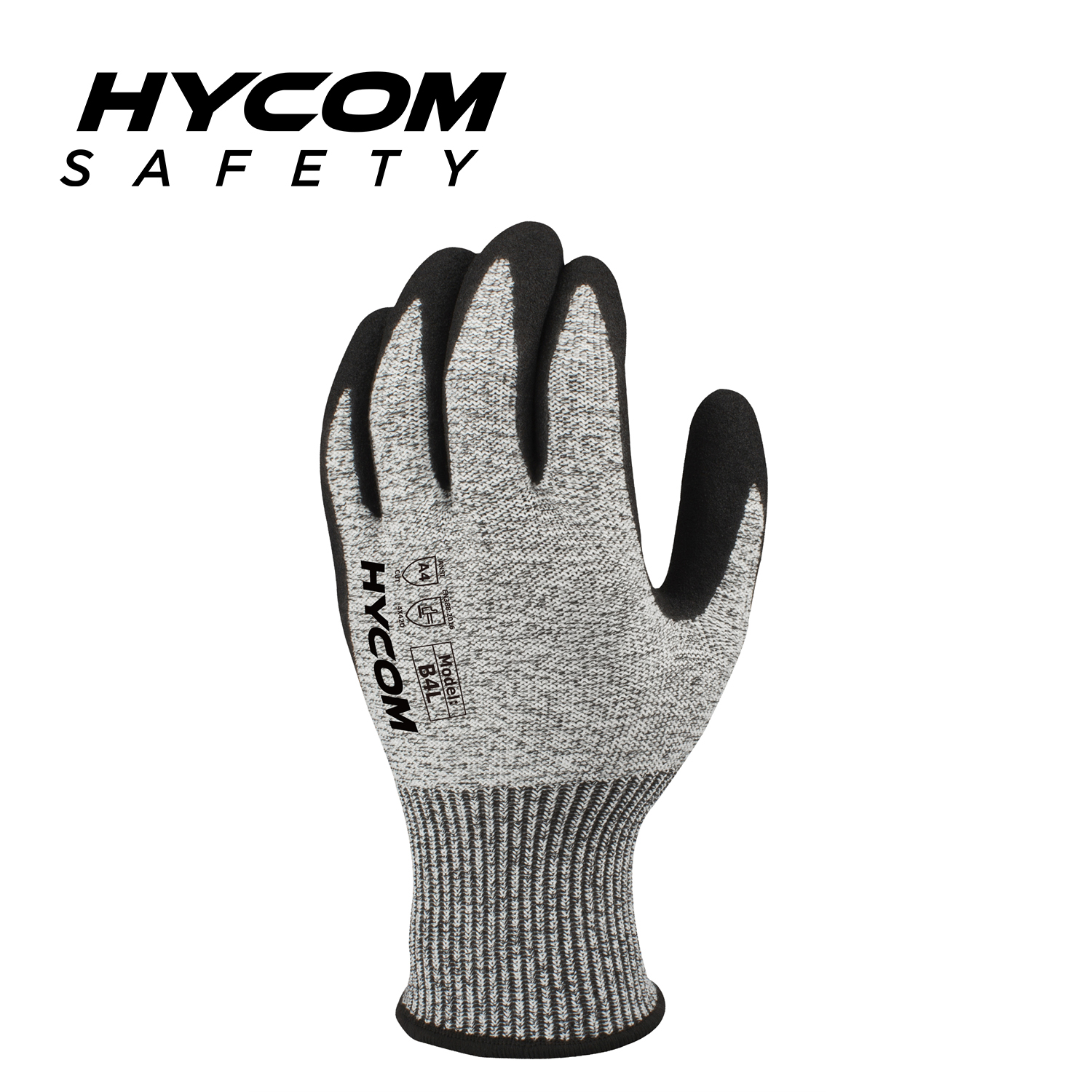 HYCOM Atemgeschnittener 13G ANSI 3 schnittfester Handschuh mit Schaumstoff-Nitril-HPPE-Arbeitshandschuhen