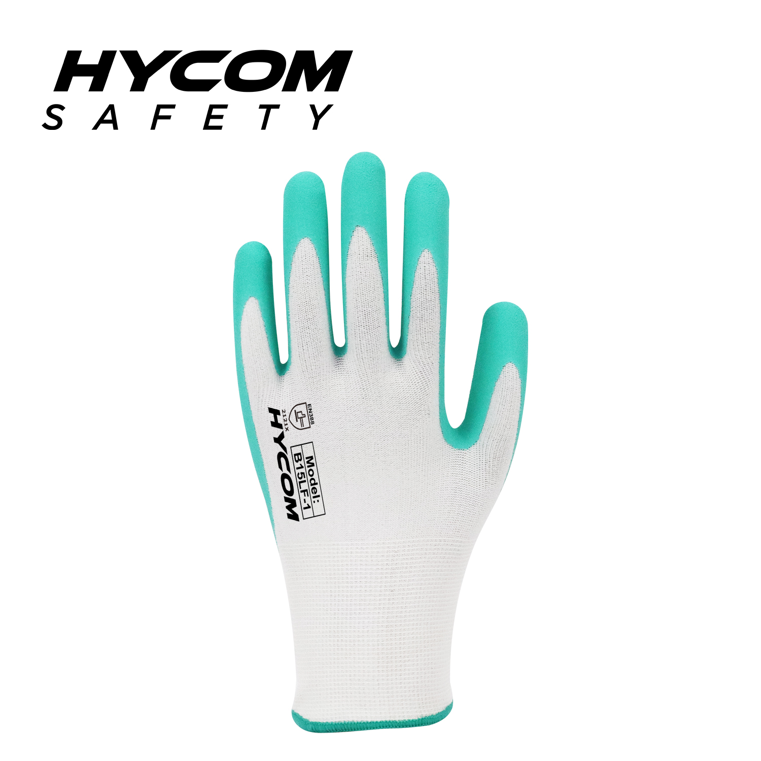 HYCOM 15 g Bambusfaser-Handschuh mit Handflächen-Schaumlatex-Beschichtung Super bequemer Sicherheitshandschuh