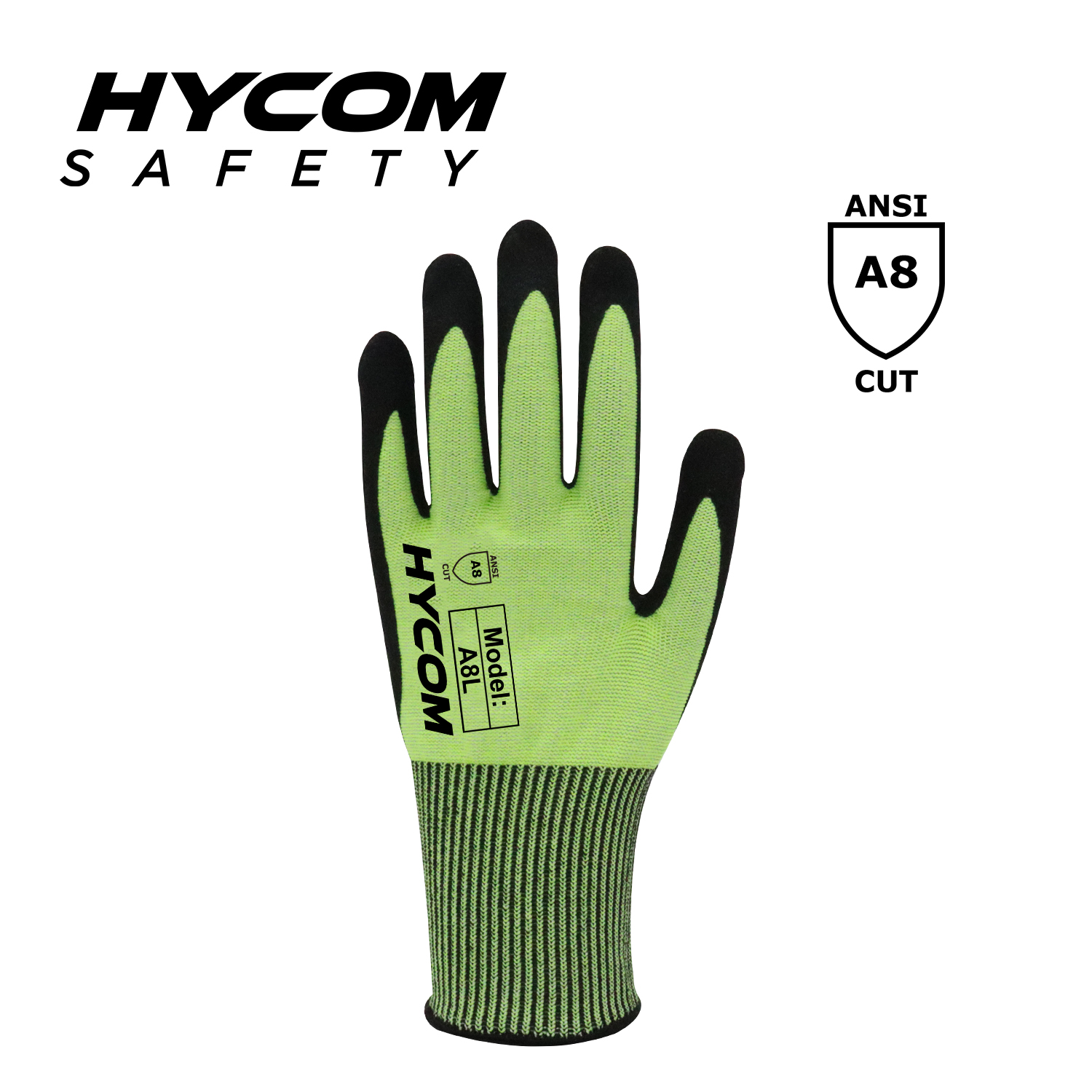 HYCOM 13G ANSI 8 Schnittfester Handschuh mit Handflächen-Nitrilbeschichtung, hochwertige PSA-Handschuhe für die Industrie