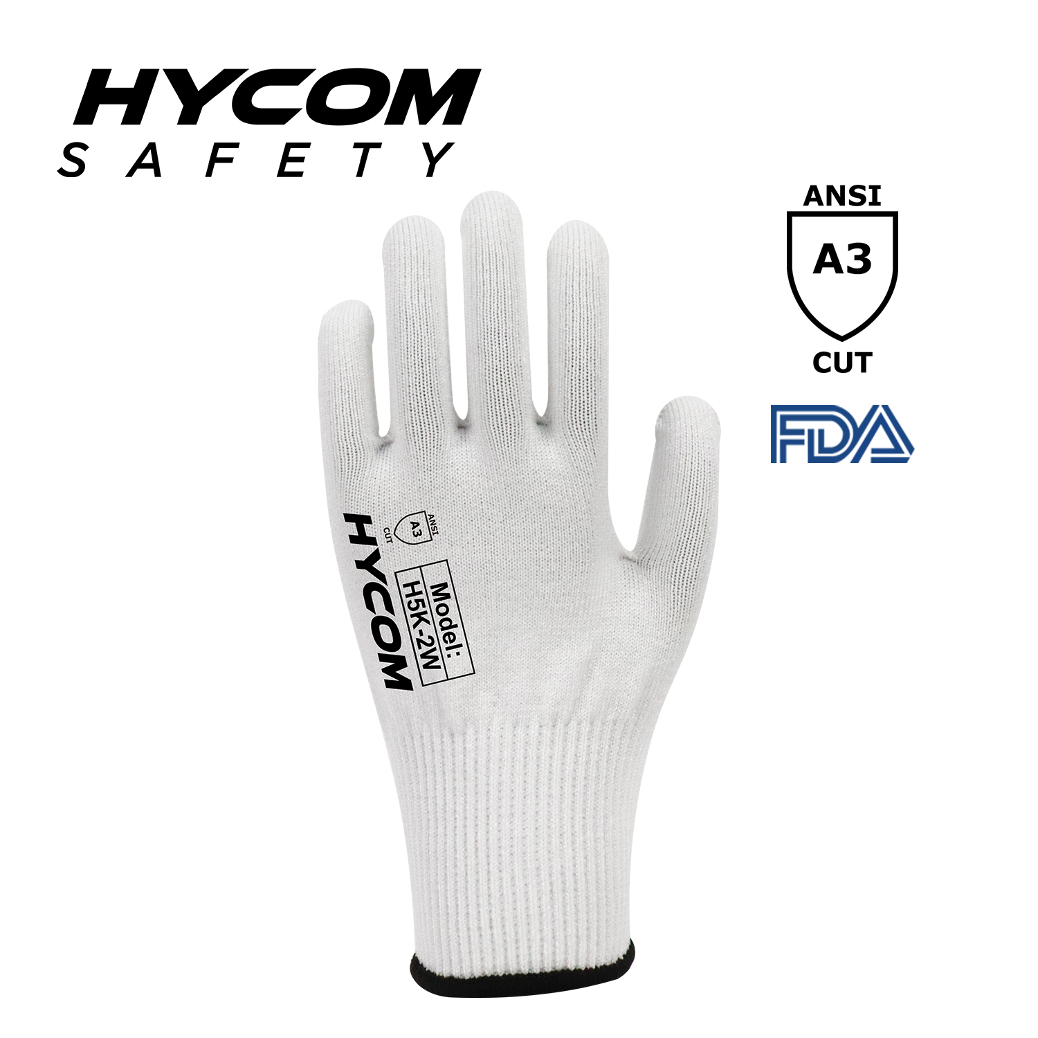 HYCOM 13G Hochleistungs-Schnittschutzhandhandschuhe, lebensmittelechter Schnittschutz der Stufe 5 für die Küche