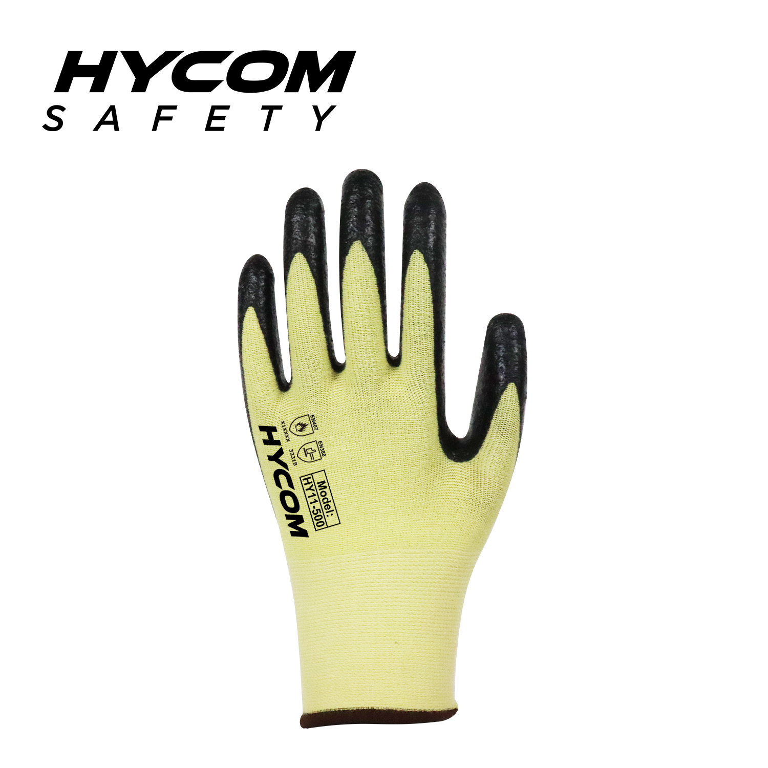 HYCOM Vielseitige 15-G-Industriehandschuhe mit atmungsaktivem Innenfutter für Komfort und Fingerfertigkeit PSA-Handschuh mit Nitrilbeschichtung auf der Handfläche