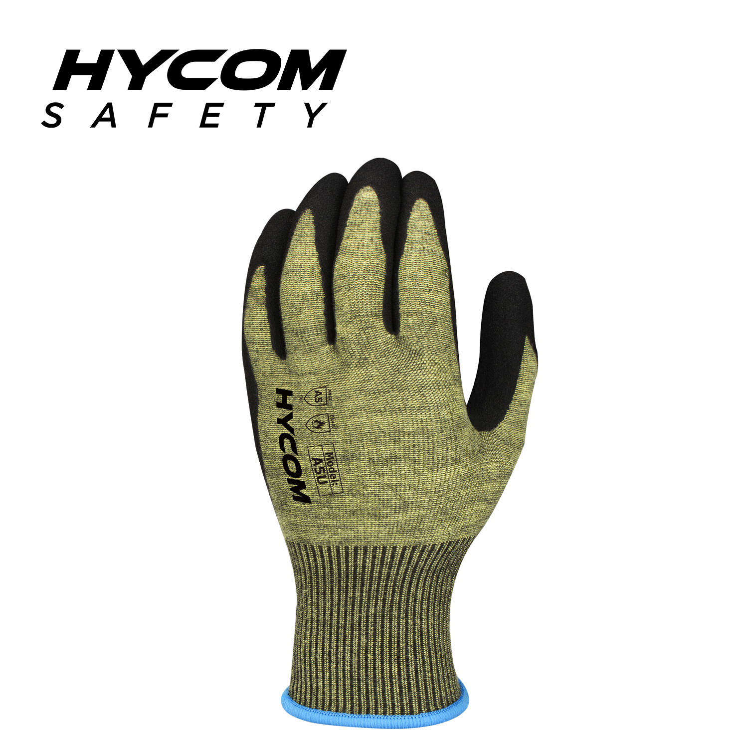 HYCOM 15G ANSI Cut 5 Hitzebeständiger Handschuh, beschichtet mit Schaumstoff-Nitril-Hochschnitt-Aramid-Handschuh