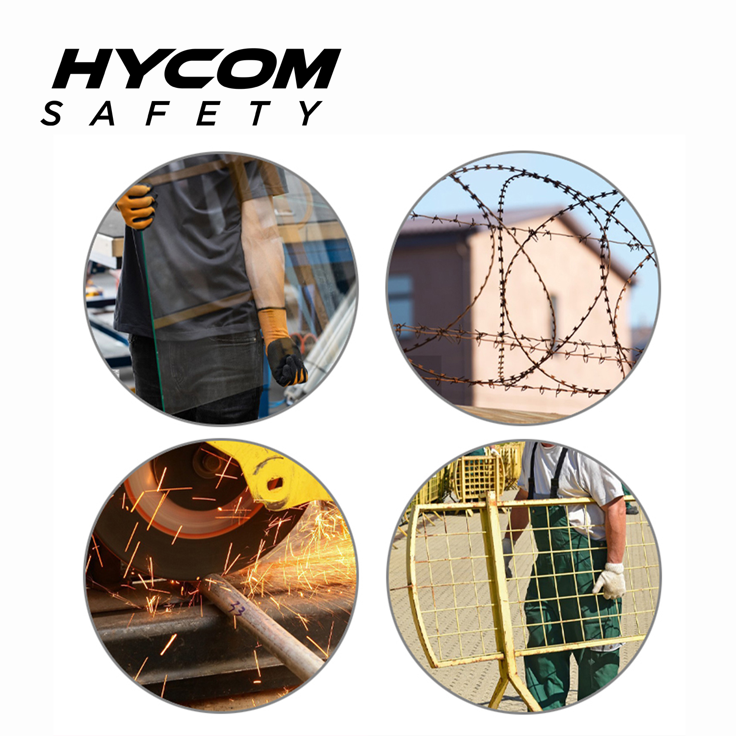 HYCOM ANSI 5 Schnittfeste Pullover-Kleidung mit gut sichtbarem reflektierendem Band und Daumenloch PSA-Kleidung