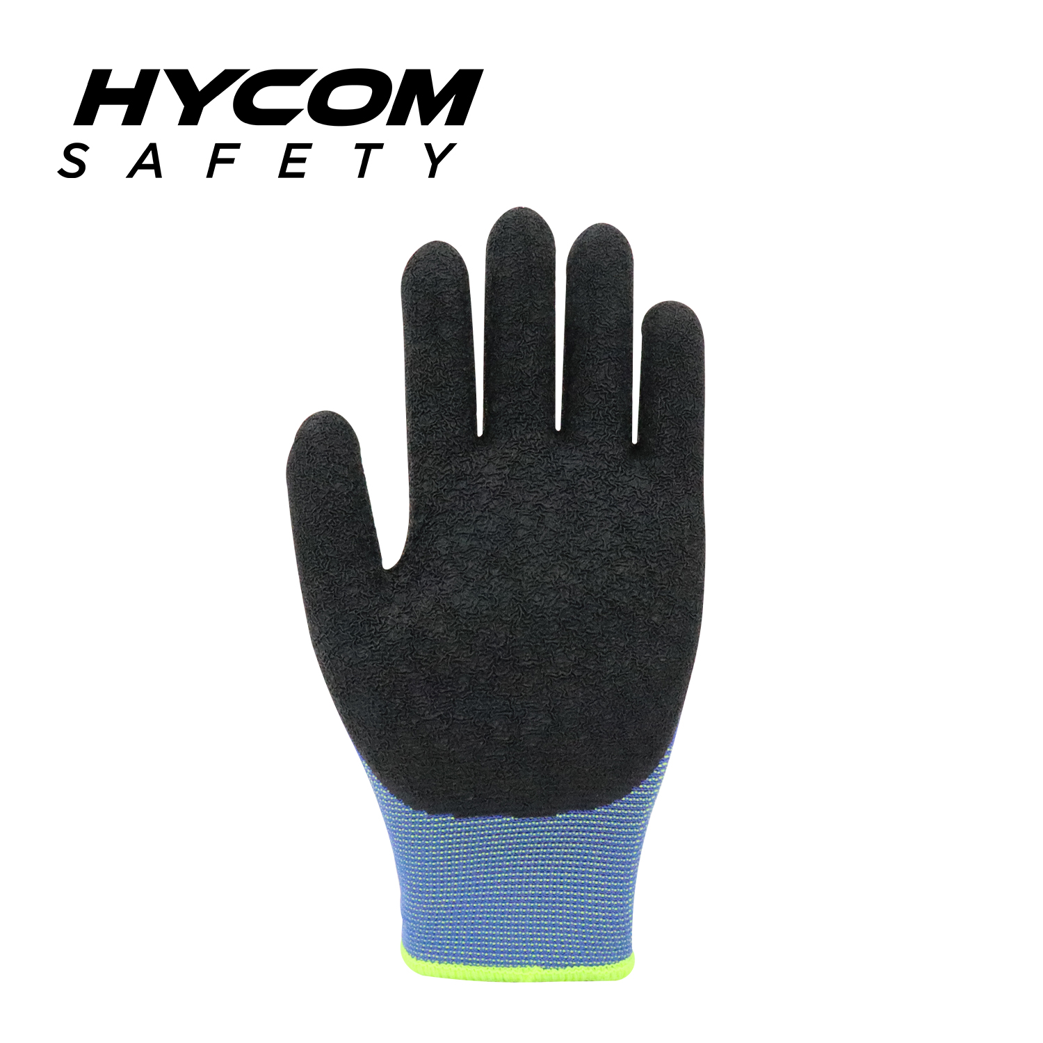 HYCOM Thermo-Handschuh aus Polyester/Acryl-Fleece mit Handflächen-Crinkle-Latexbeschichtung Super Grip Arbeitshandschuhe