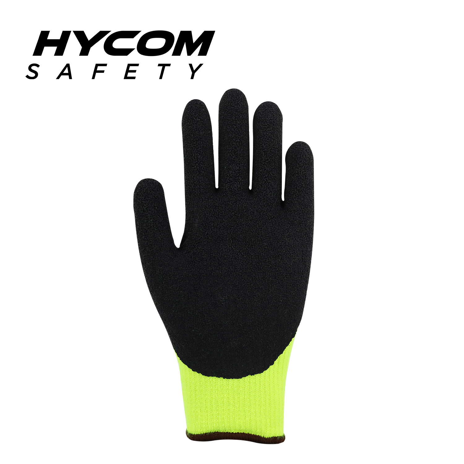 HYCOM 7G wärmerer Acryl-Handschuh mit Schaumlatex-Beschichtung, Fleece-Innenfutter, Thermo-Arbeitshandschuh