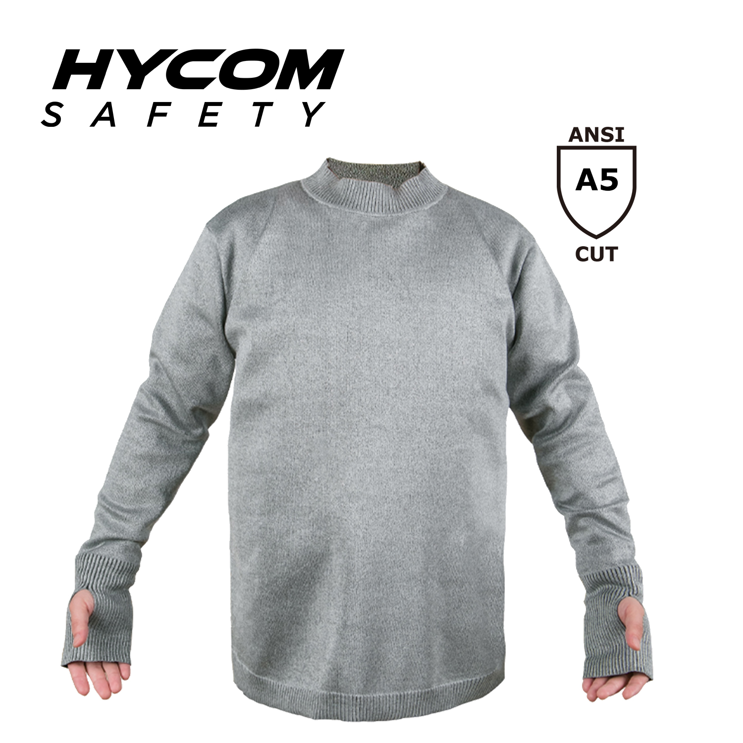 HYCOM ANSI 5 Schnittfeste Pullover-Kleidung mit atmungsaktiver PSA-Kleidung aus Pique und Daumenloch
