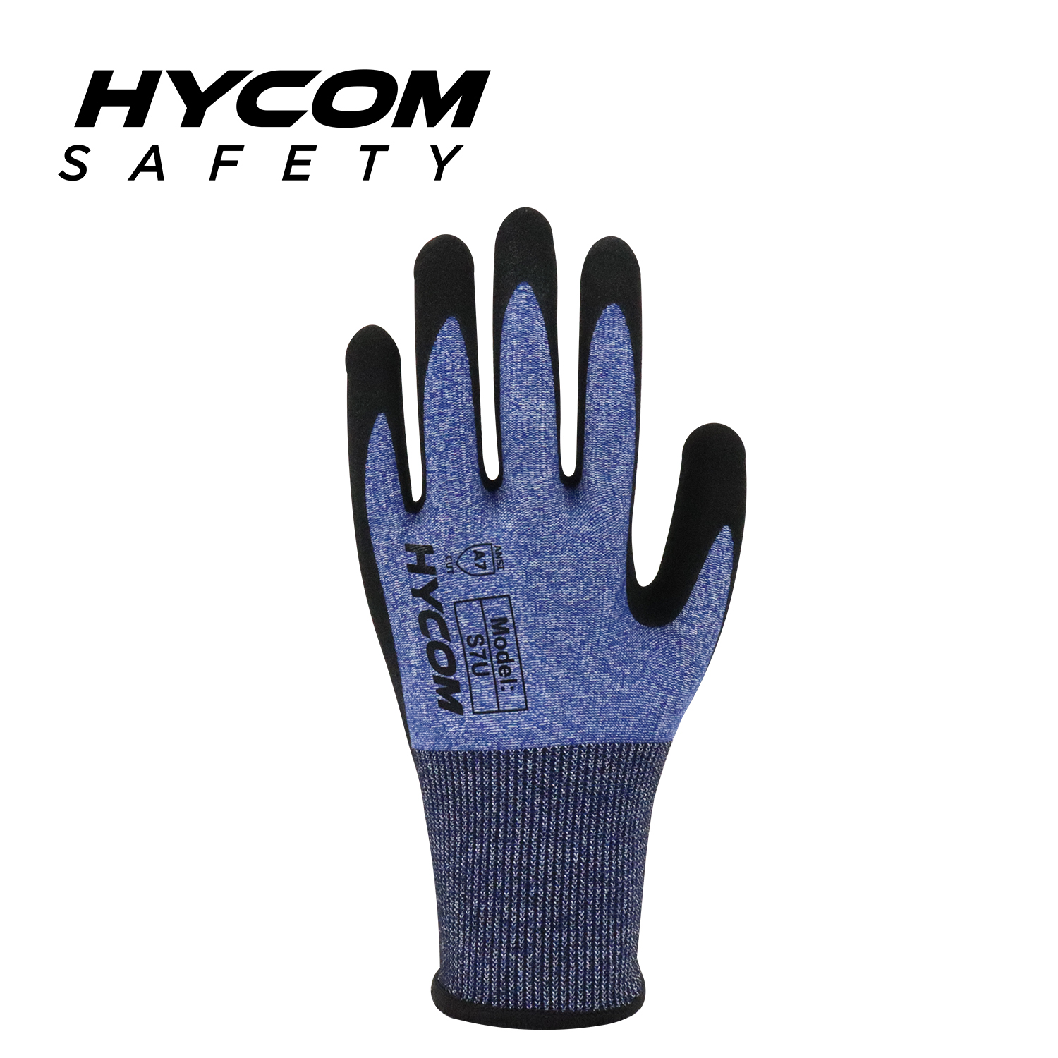 HYCOM 18G ANSI 7 Schnittfester Handschuh mit Nitril-Schaumstoffbeschichtung auf der Handfläche PSA-Handschuhe
