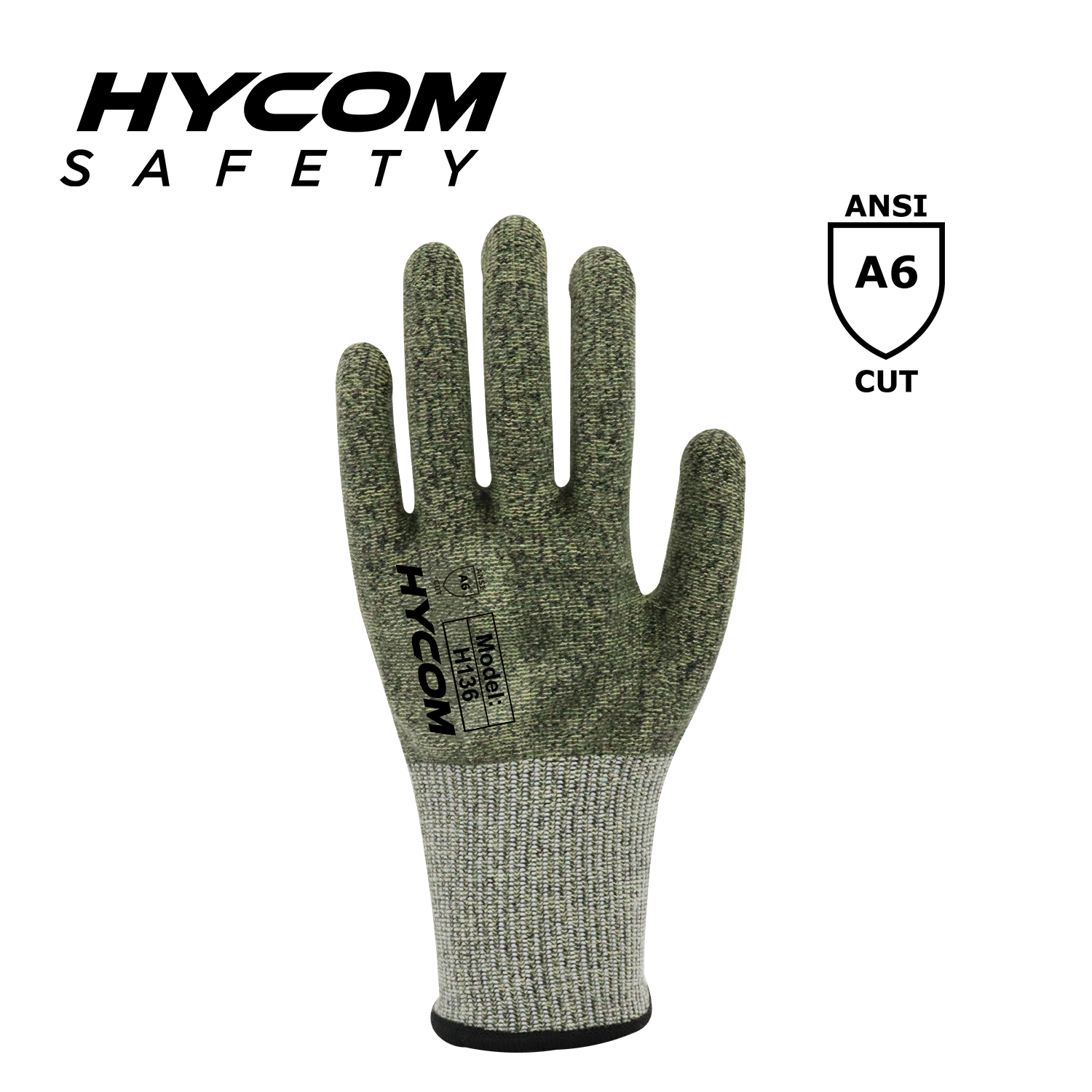 HYCOM Aramid 13G ANSI 6 Schnittfester Handschuh, flammhemmende HPPE-Arbeitshandschuhe