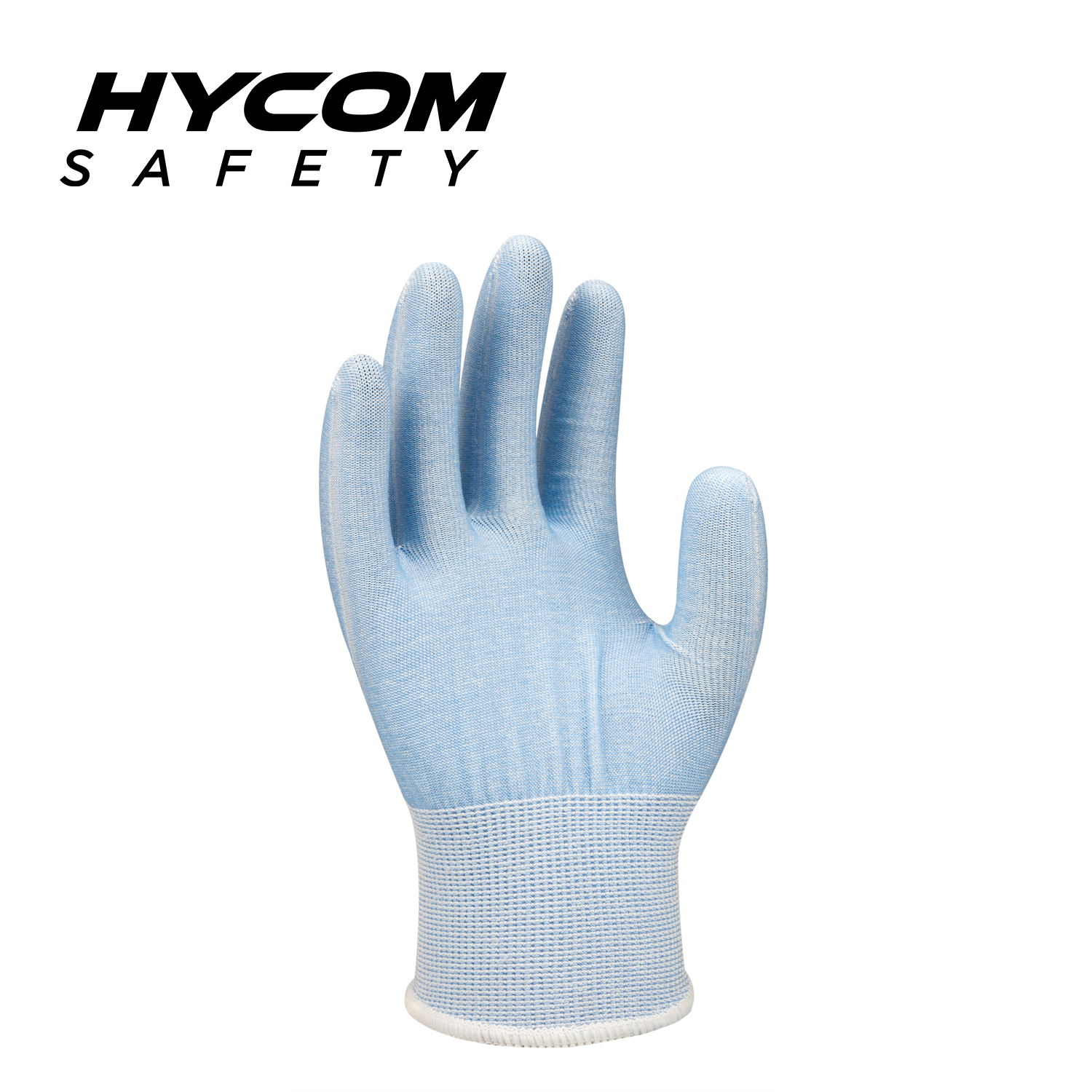 HYCOM Atemgeschnittener 18G-Schnittschutzhandschuh der Schnittstufe 3 ANSI 2, HPPE-Arbeitshandschuhe in Lebensmittelqualität