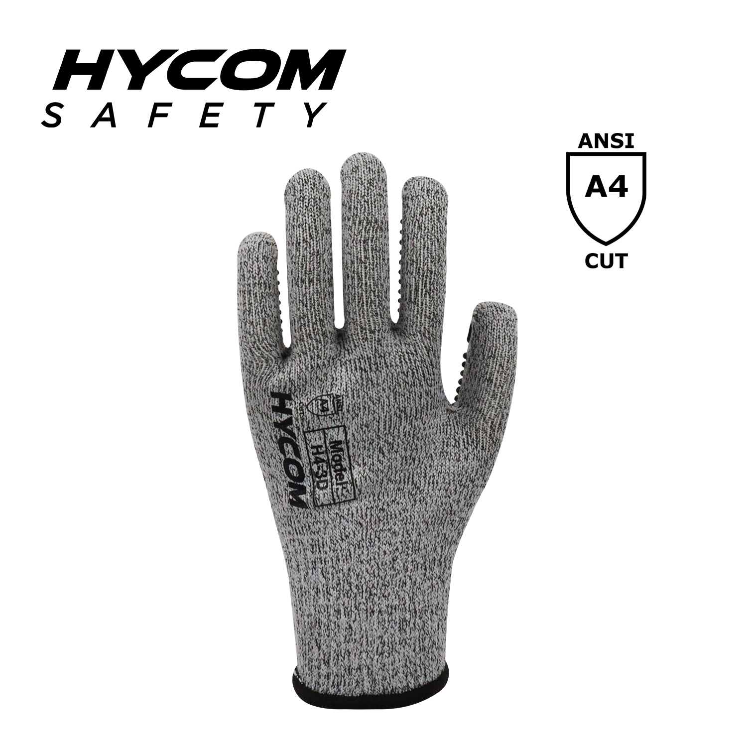 HYCOM 10G ANSI 4 Schnittschutzhandschuh mit PVC-Noppen