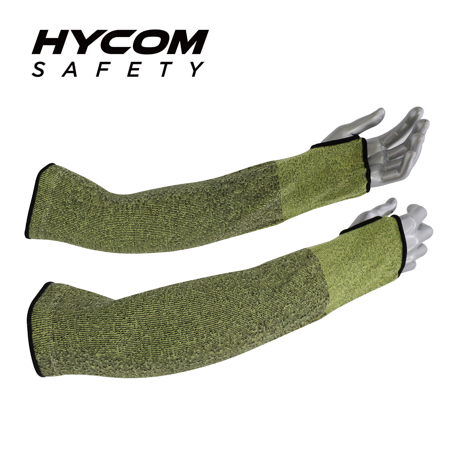 HYCOM Aramid 14 Cut Level 5 Industrie-Sicherheits-Schnittschutz-Armmanschette mit Daumenschlitz 