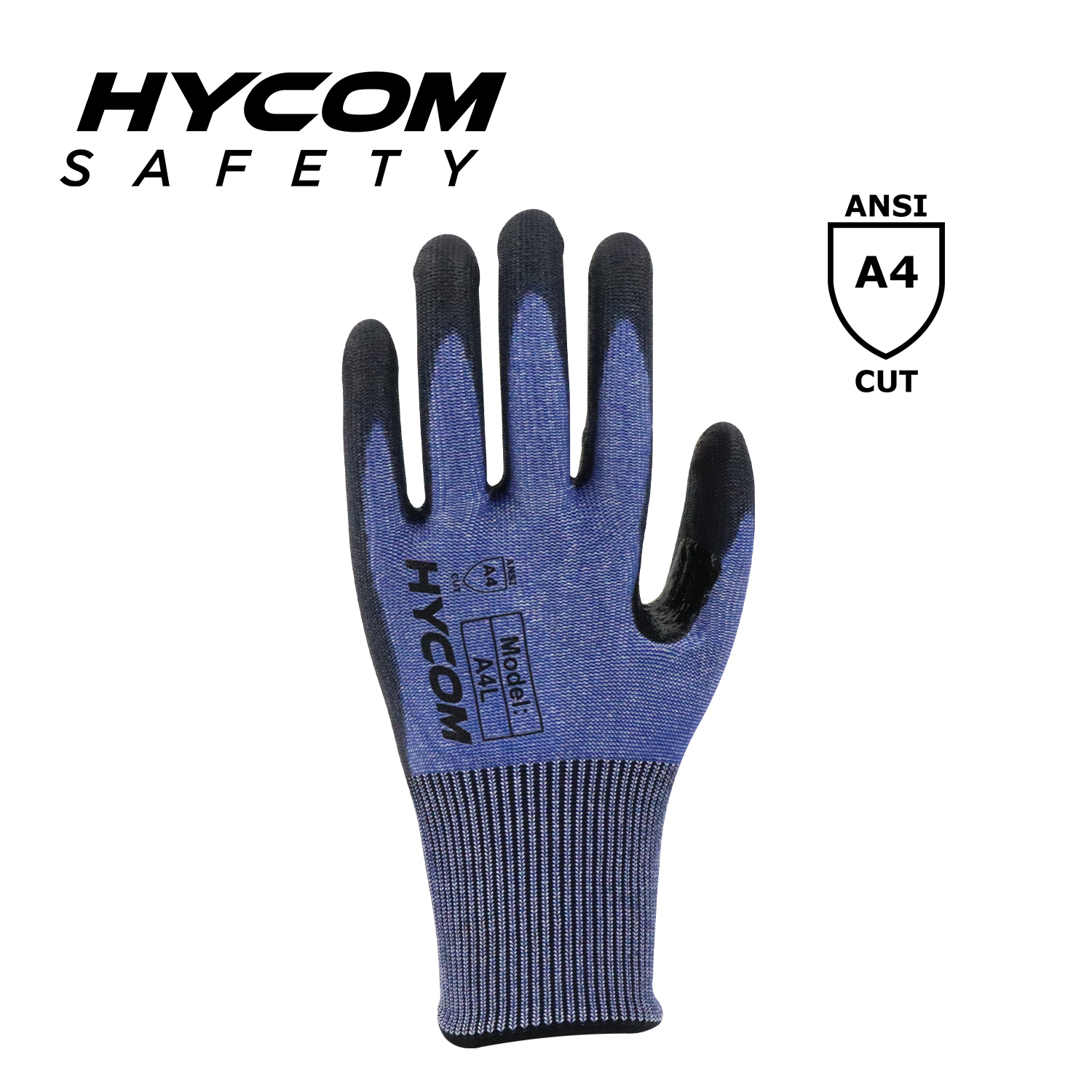 HYCOM 13G ANSI 4schnittfester Handschuh mit Polyurethanbeschichtung auf der Handfläche
