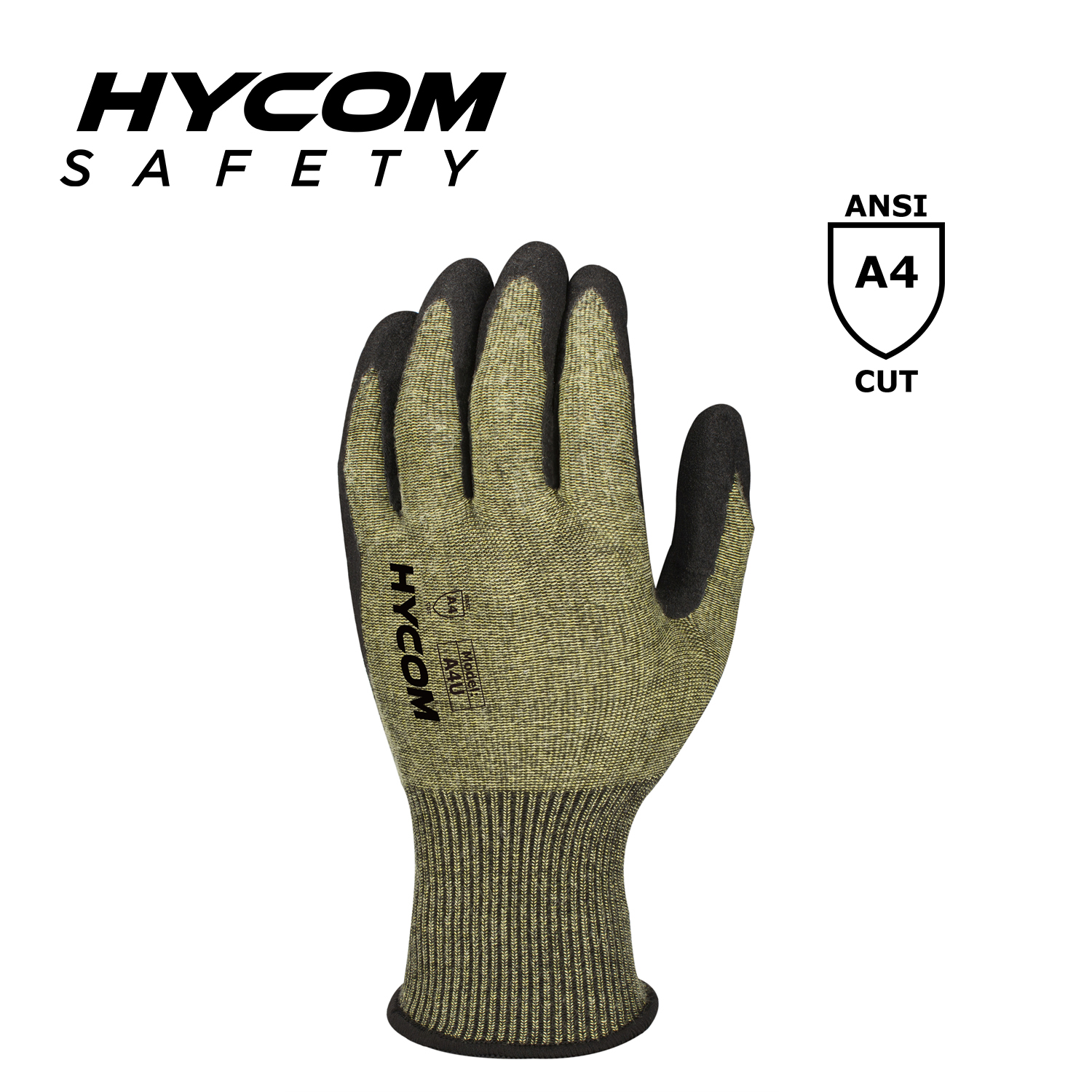 HYCOM 15G ANSI 4 Aramid Schnittfester Handschuh, beschichtet mit Schaumstoff-Nitril-Sicherheitsarbeitshandschuhen